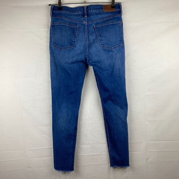 Madewell Womens Sz 29 High Rise Skinny Crop Jeans Blue Stretch Denim - Picture 5 of 8